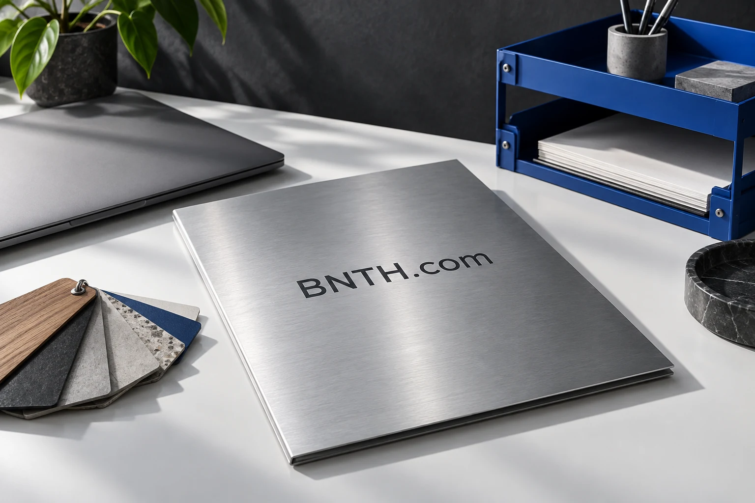 BNTH.com presented across a family of industrial design objects